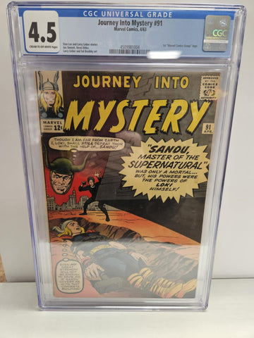 Journey Into Mystery #91 CGC 4.5