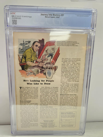 Journey Into Mystery #97 CGC 5.0