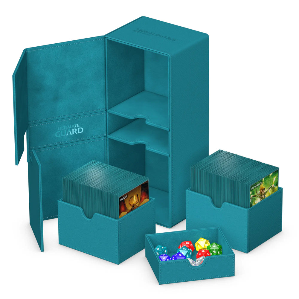 Ultimate Gaurd: Deck Case - Flip Tray 266+ - Mono-Color Petrol