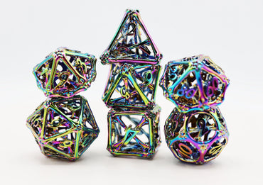 Mystic Bones - Hollow Metal RPG Dice Set