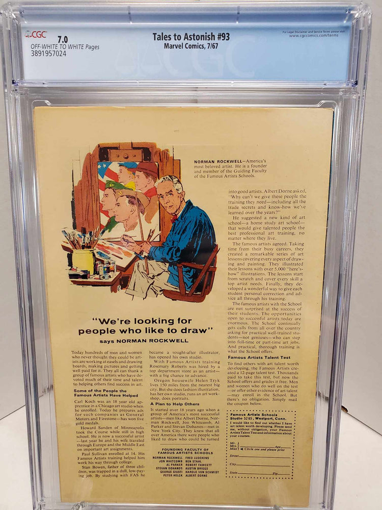 Tales to Astonish #93 CGC 7.0
