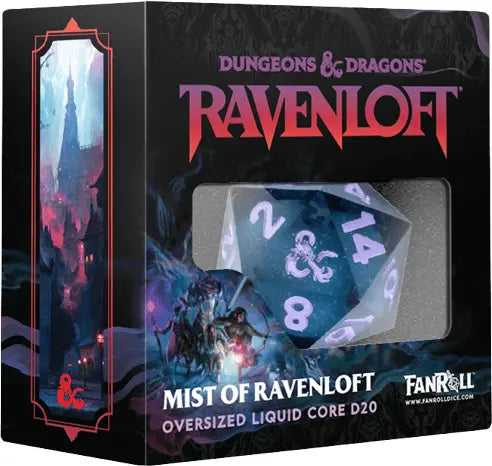 FanRoll Dungeons & Dragons Mists of Ravenloft Oversized Liquid Core D20