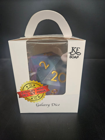 Big D20 Soap Dice: Galaxy Dice