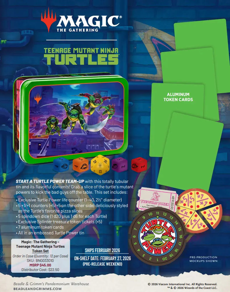 Beadle & Grimm's MTG Token Set - Teenage Mutant Ninja Turtles