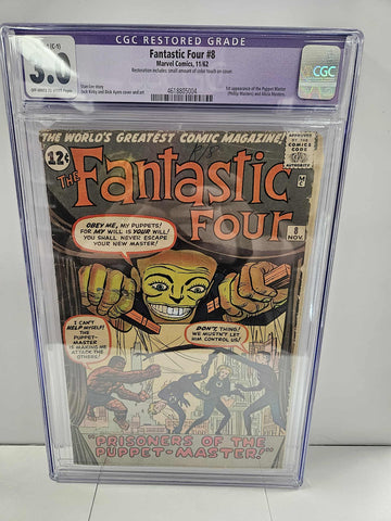 Fantastic Four #8 CGC 3.0 Restored Grade