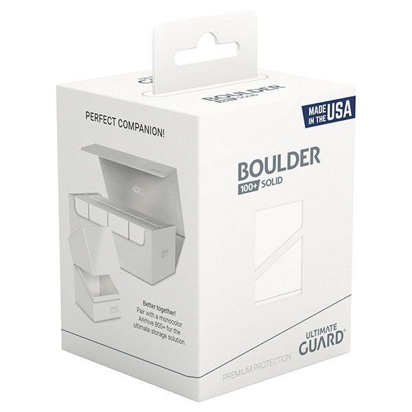 Ultimate Guard: Deck Case Boulder - 100+ Solid White