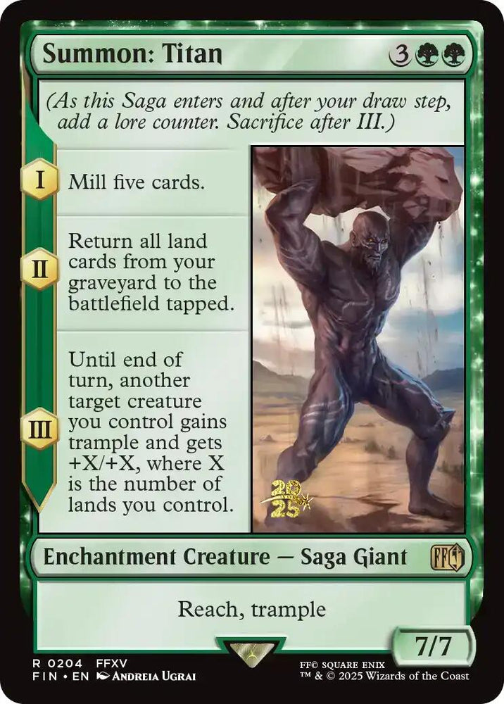Summon: Titan [FINAL FANTASY Prerelease Promo]