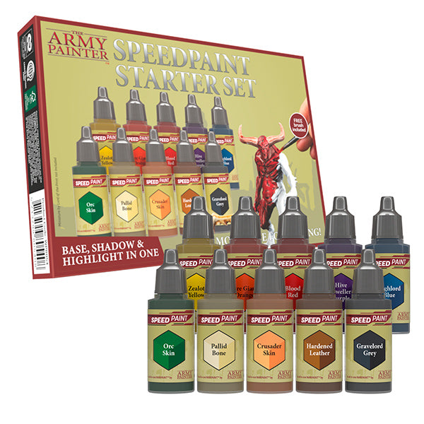 Warpaint: Speedpaint Starter Set (10 colors + 1 brush), Original Formula