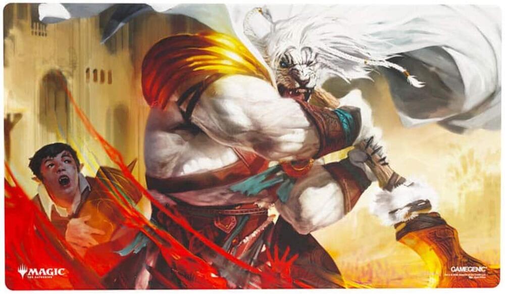 Magic: The Gathering Secrets of Strixhaven Playmat - Ajani's Response - GameGenic Playmats