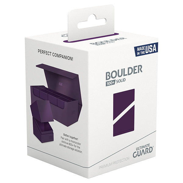 Ultimate Guard - Deck Case - Boulder 100+ Solid Purple