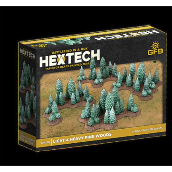 Battlefield in a Box: Hextech Terrain- Wave 10- Light & Heavy Pine Woods (Winter)