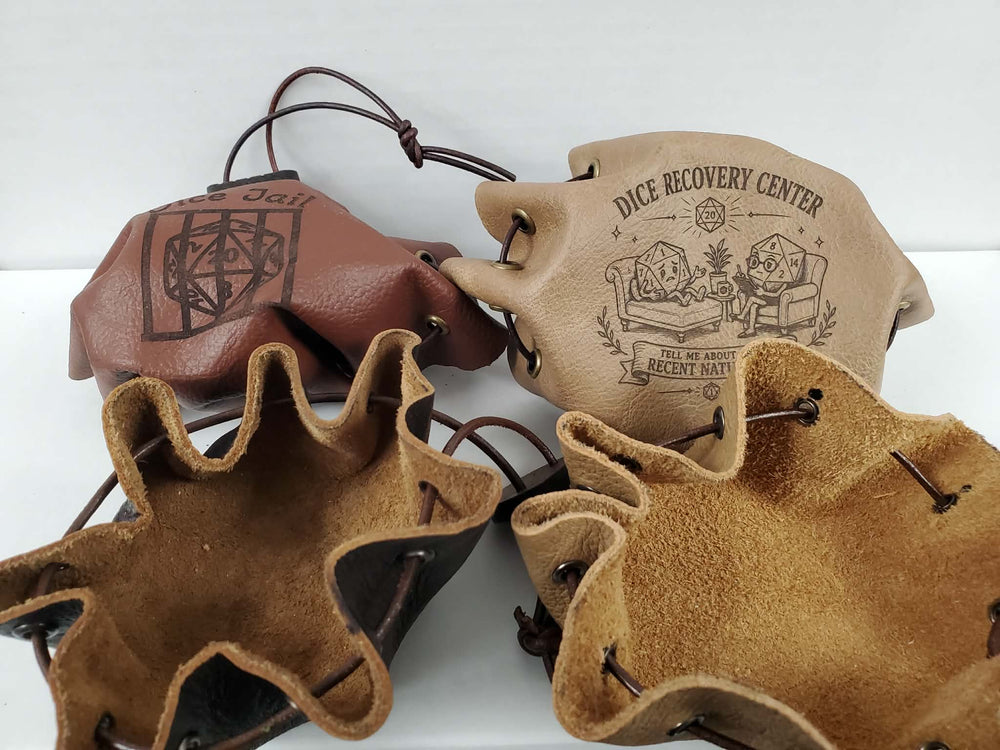 Leather Dice Bag Small