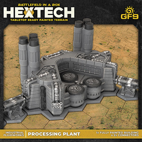 Battlefield in a Box: Hextech Terrain- Wave 11- Industrial Fluidworks- Processing Plant (x1)