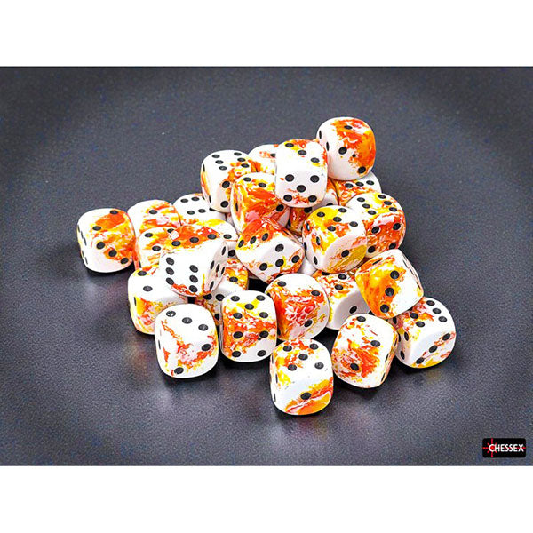 12mm 36d6 Brush Dice: Sunrise/black
