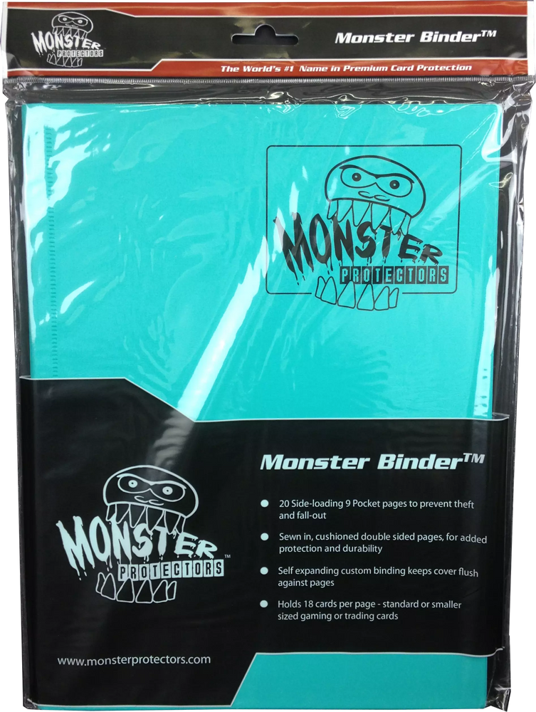 Monster 9 Pocket Binder Teal Matte