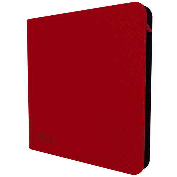 Binder: 12-Pocket Zippered- Solid Color- Red