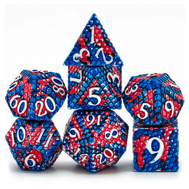 DRAGON SCALE: CORAL REEF - METAL RPG DICE SET