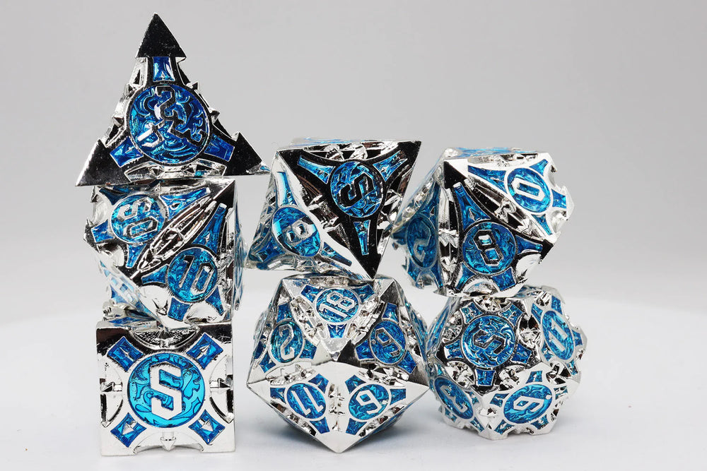 QUIVER OF ARROWS: AZURE LIGHTNING ARROW - METAL RPG DICE SET