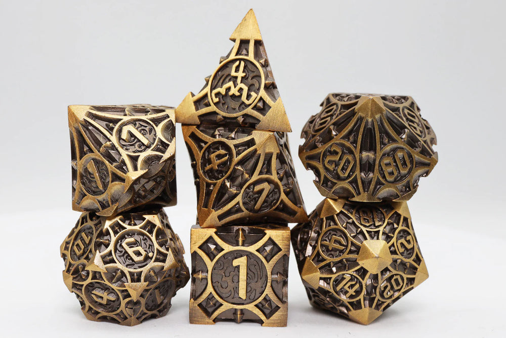 QUIVER OF ARROWS: GOLDEN ARROW - METAL RPG DICE SET