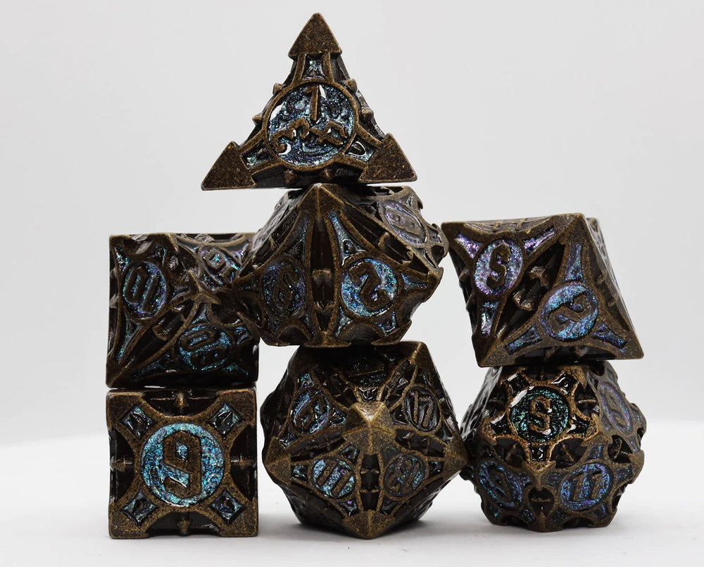 QUIVER OF ARROWS: NIGHT SKY ARROW - METAL RPG DICE SET