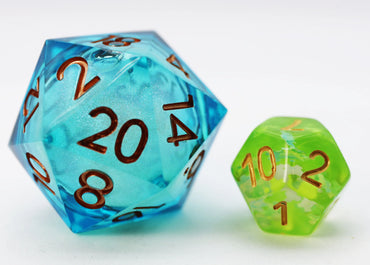 33mm Sharp Edge Liquid Core D20 - Ocean Swirl