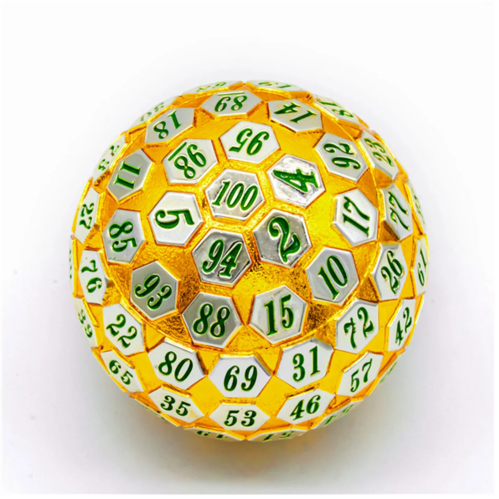 45MM METAL D100 - GOLD & SILVER WITH GREEN