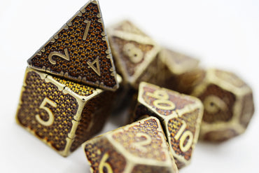 Muddy Paw Prints - Metal RPG Dice Set