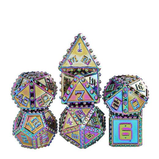 BRIGANDINE ARMOR: MYSTIC - METAL RPG DICE SET