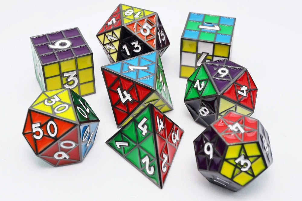 Puzzle Cube: Midnight Metal Dice