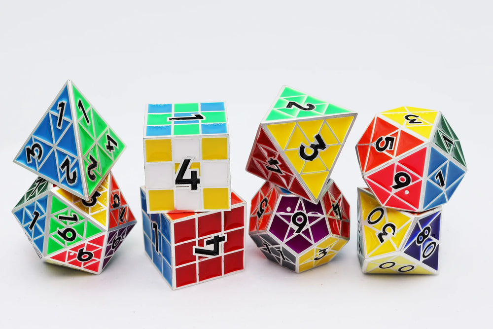 Puzzle Cube: Silver Metal Dice