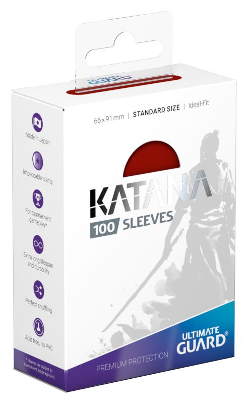 Card Sleeves: Katana Sleeves Standard Size - Red - 100