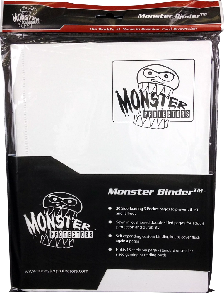 Monster 9 Pocket Binder White Matte
