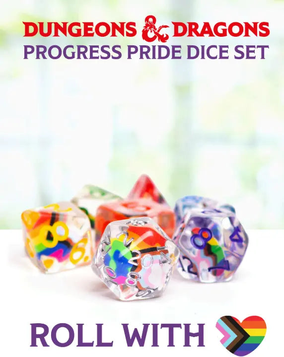 Sirius D&D Progress Pride Dice Set