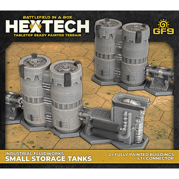 Battlefield in a Box: Hextech Terrain- Wave 11- Industrial Fluidworks- Small Storage Tanks (x2)