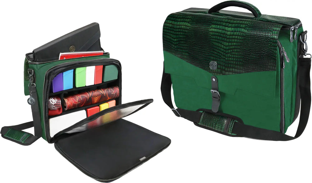 ENHANCE Gaming TCG Shoulder Bag Slim Profile Dragon Hide Green