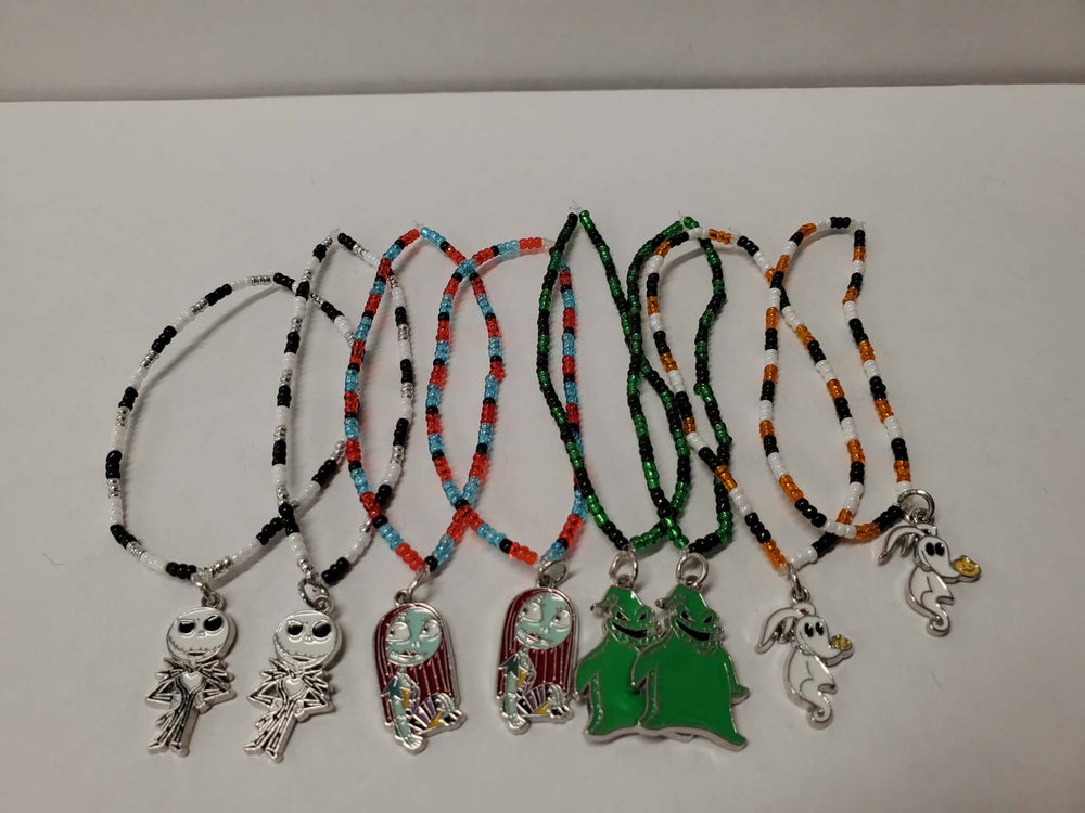 Nightmare Before Christmas (Beaded Bracelet w/Charm)
