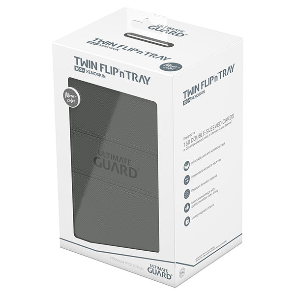 Deck Case: Twin Flip´n´Tray 160+ Standard Size Monocolor - Grey