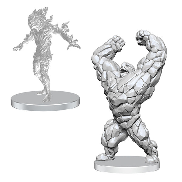 Pathfinder Battles Deep Cuts Miniatures: Unpainted Minis- Wave 27- Living Landslide & Living Wildfire