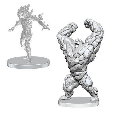 Pathfinder Battles Deep Cuts Miniatures: Unpainted Minis- Wave 27- Living Landslide & Living Wildfire