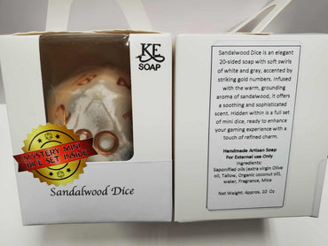 Big D20 Soap Dice Sandalwood