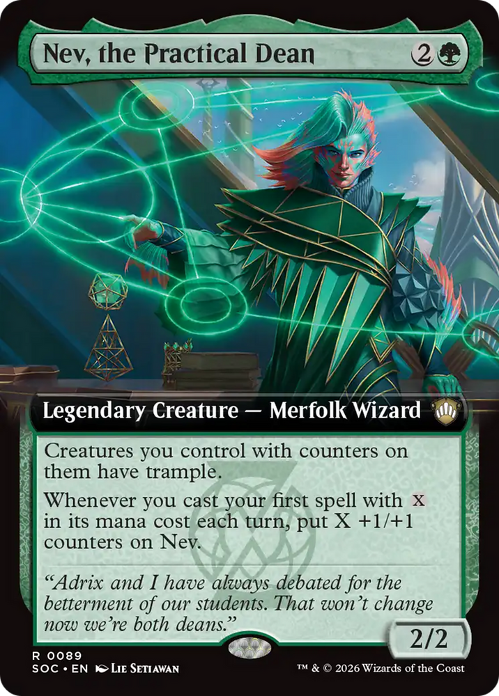 Nev, the Practical Dean (Extended Art) [Secrets of Strixhaven Commander]