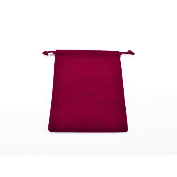 Velour Dice Pouch Burgundy (SM)