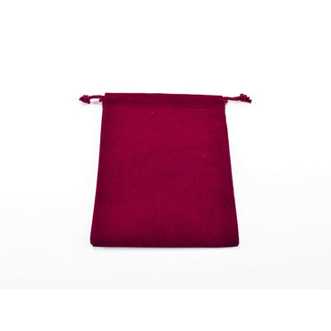 Velour Dice Pouch Burgundy (SM)