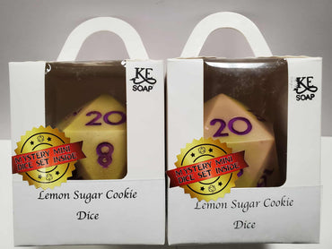 Big D20 Soap Dice Lemon Sugar Cookie