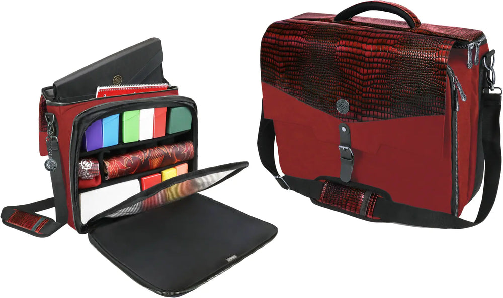 ENHANCE Gaming TCG Shoulder Bag Slim Profile Dragon Hide Red