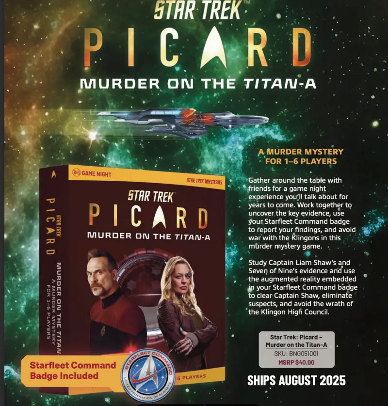 Beadle and Grimm's Star Trek Picard Murder on the Titan-A (Murdery Mystery Game)