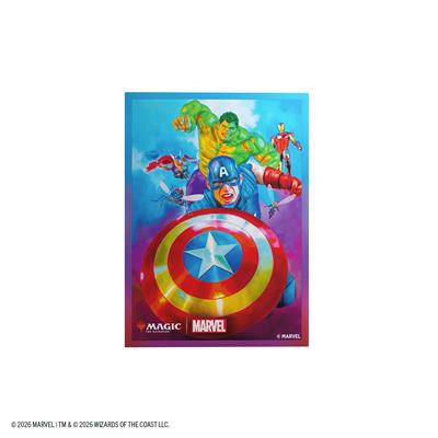 Gamegenic - MTG Marvel Superheroes - Premium Art Sleeves - Captain America, Team Leader