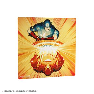 Gamegenic - MTG Marvel Superheroes - Prime 2-Player Playmat - Iron Man/Captain America