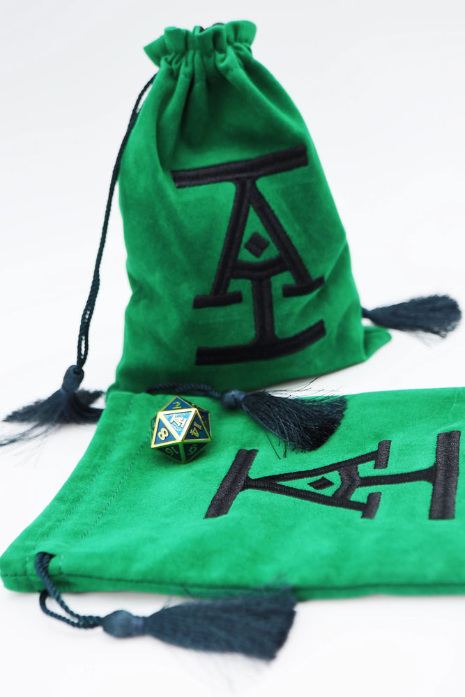 ACQUISITIONS INC LOGO DICE BAG - GREEN