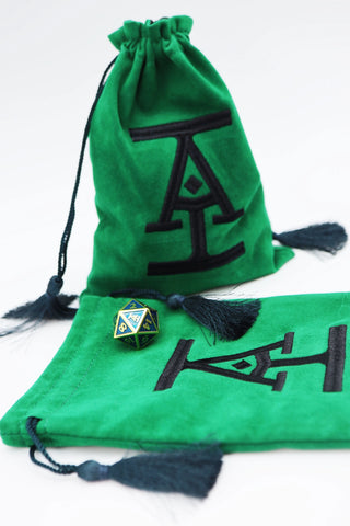 ACQUISITIONS INC LOGO DICE BAG - GREEN